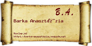 Barka Anasztázia névjegykártya